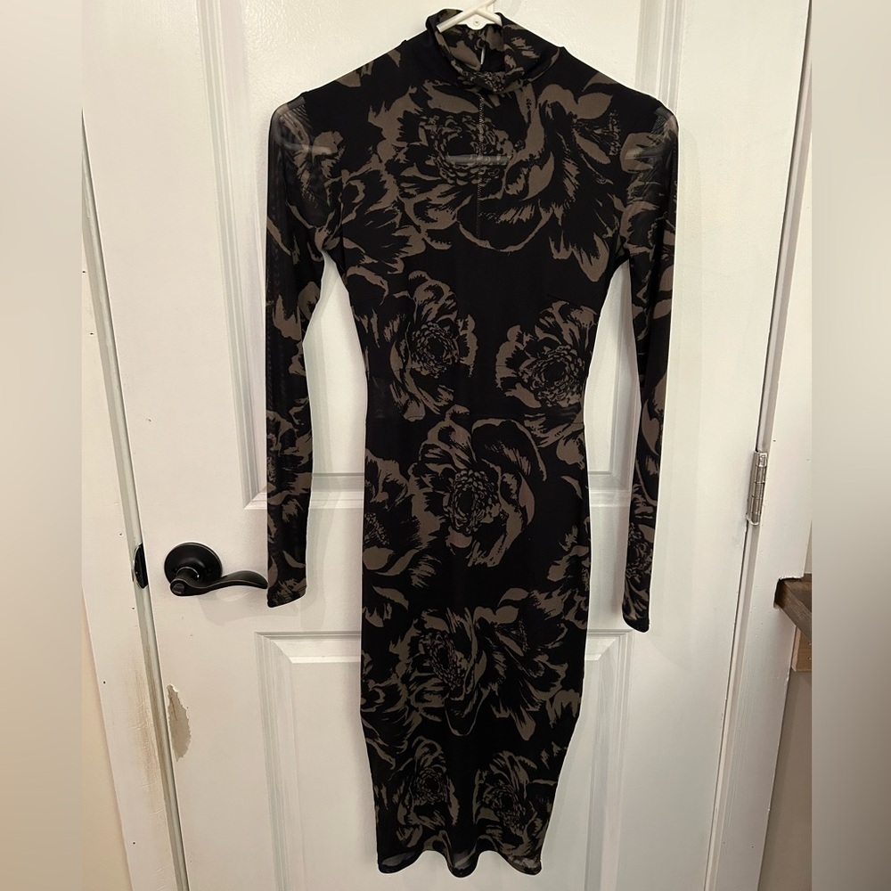 Material Girl Black & Green Dress